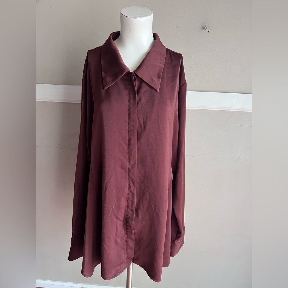 ASOS Burgundy Button Down Shirt